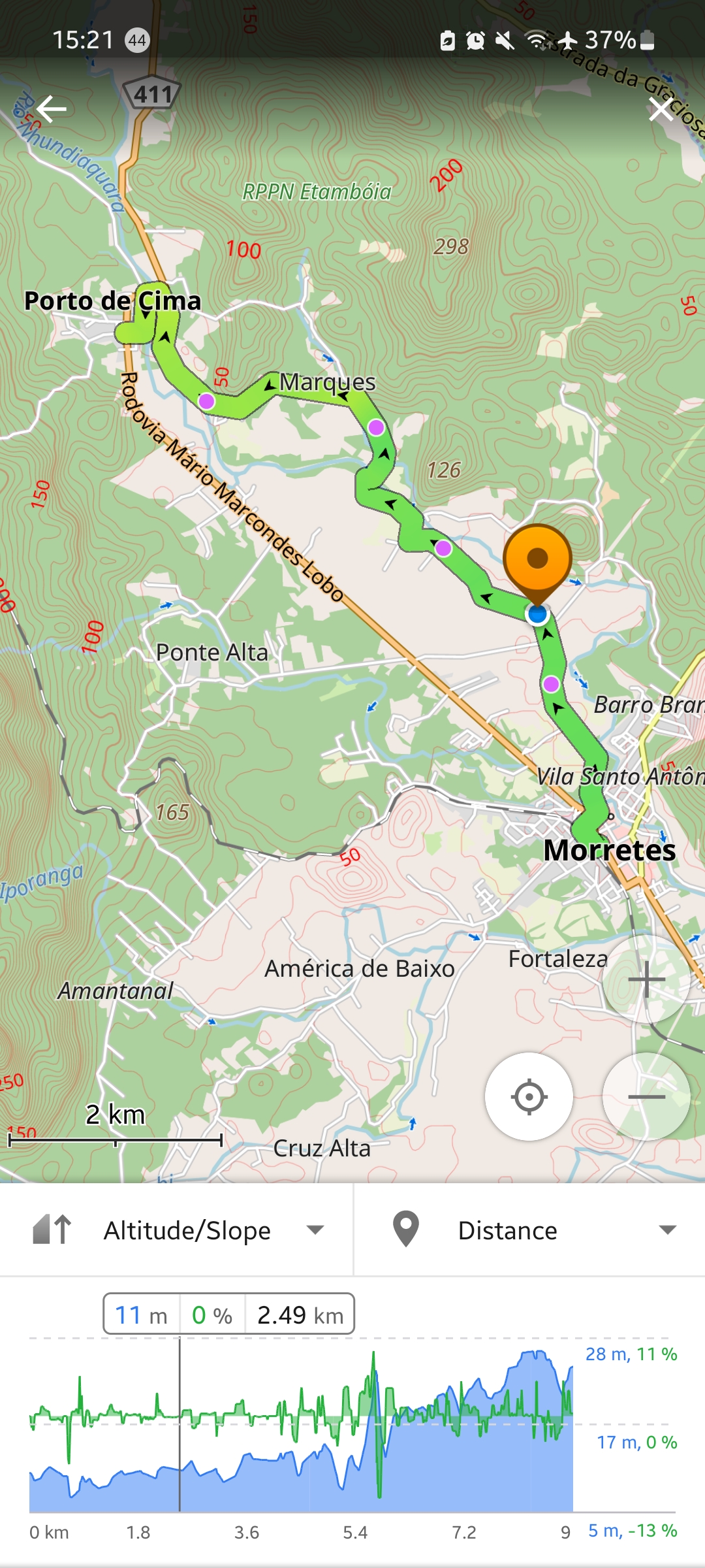 Interface do OsmAnd